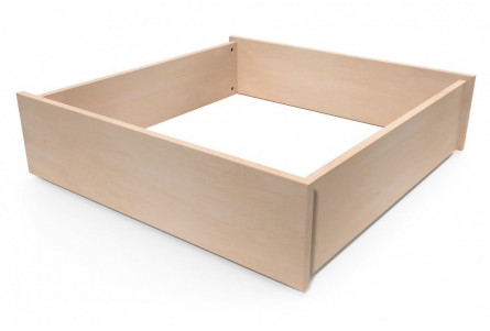 Zwei Schubladen auf Rädern aus massiver Buche