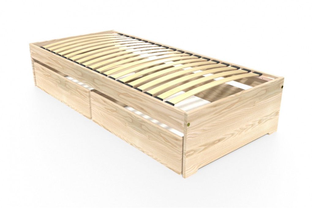 Lit 90x190 simple avec tiroirs de rangement Malo