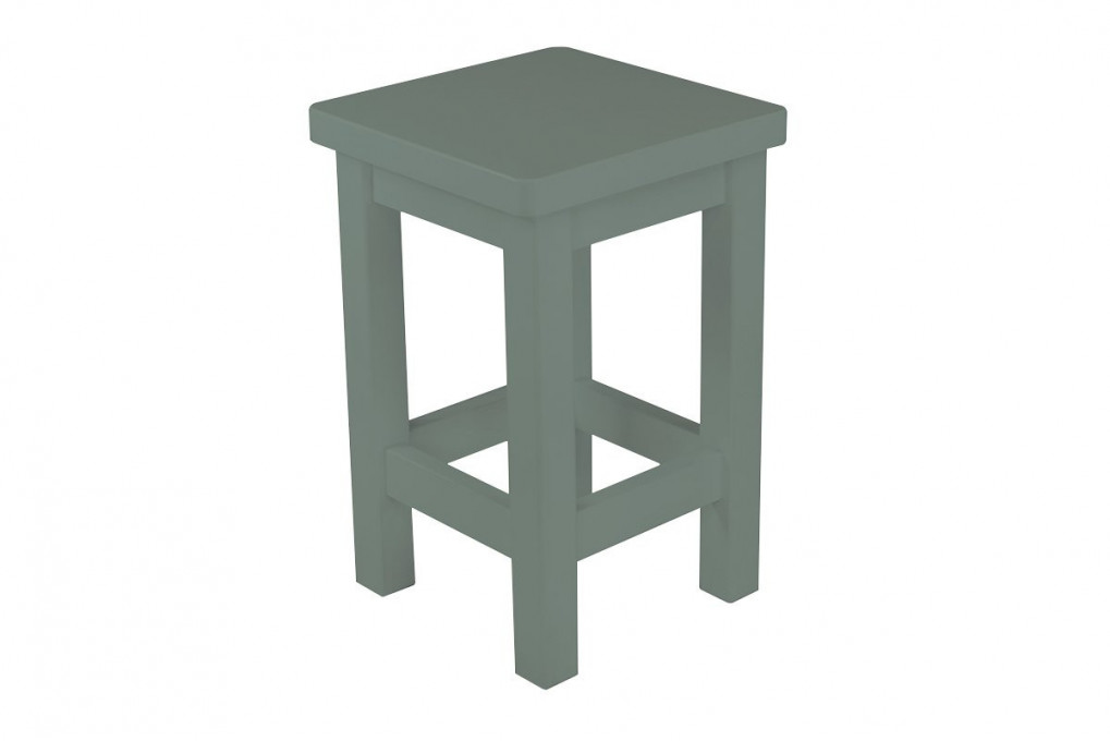 Short wood stool