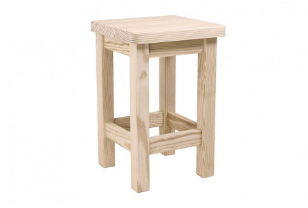 Short wood stool