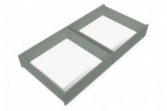 Lot de tiroir sous lit en hêtre massif