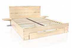 Letto in legno Happy 2 posti con cassetto + comodini