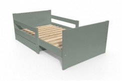 Kinderbett 90x200 mitwachsend aus Holz mit Aufbewahrungsschublade