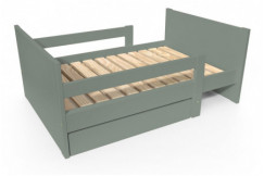 Kinderbett 90x200 mitwachsend aus Holz mit Aufbewahrungsschublade