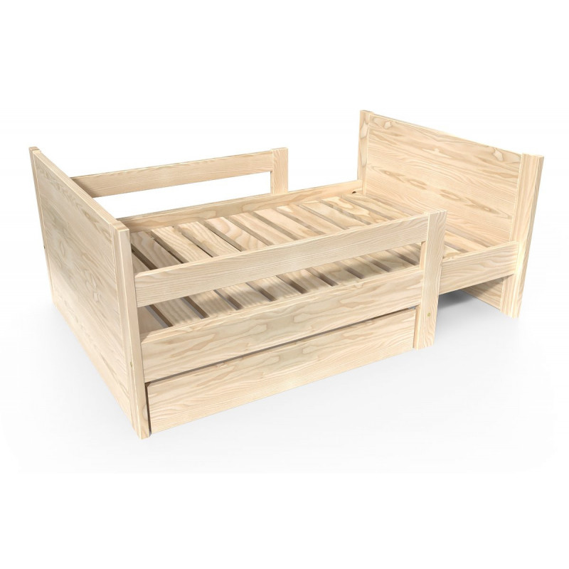 Lit évolutif enfant avec tiroir bois