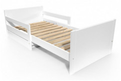 Kinderbett 90x200 mitwachsend aus Holz mit Aufbewahrungsschublade