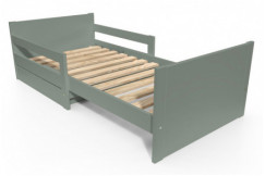 Kinderbett 90x200 mitwachsend aus Holz mit Aufbewahrungsschublade