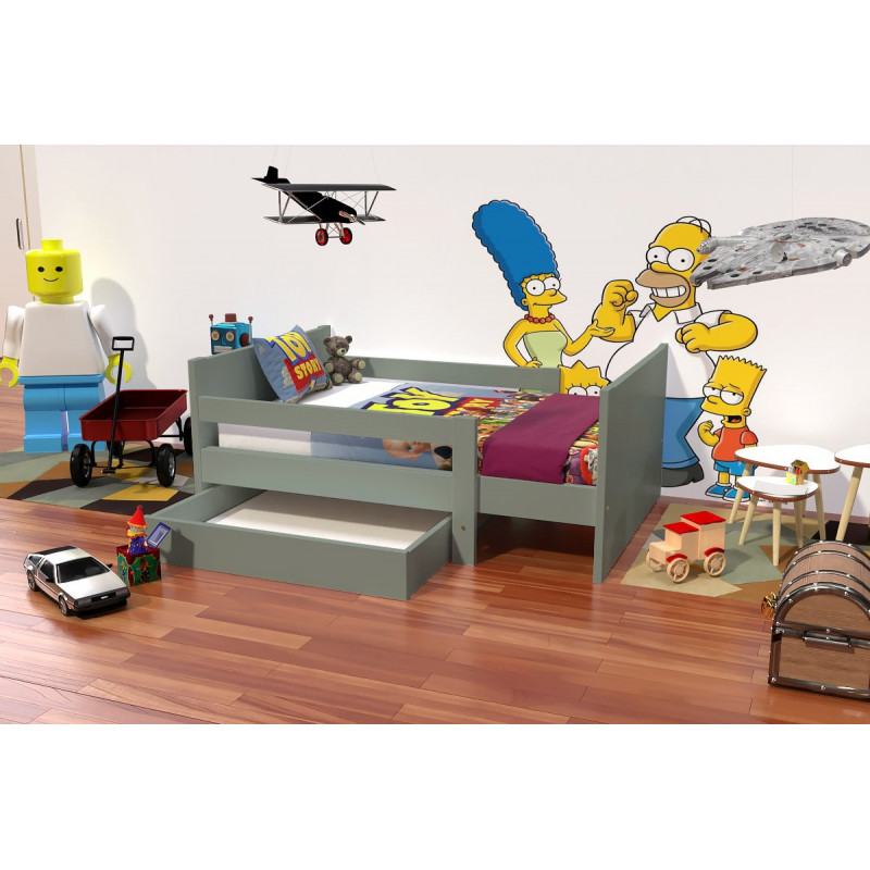 Lit évolutif enfant avec tiroir bois