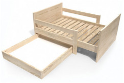 Lit évolutif enfant avec tiroir bois