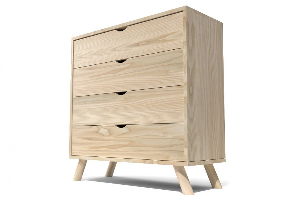 Cassettiere in legno Viking in legno massiccio