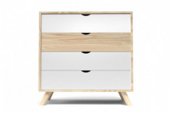 Cassettiere in legno Viking in legno massiccio