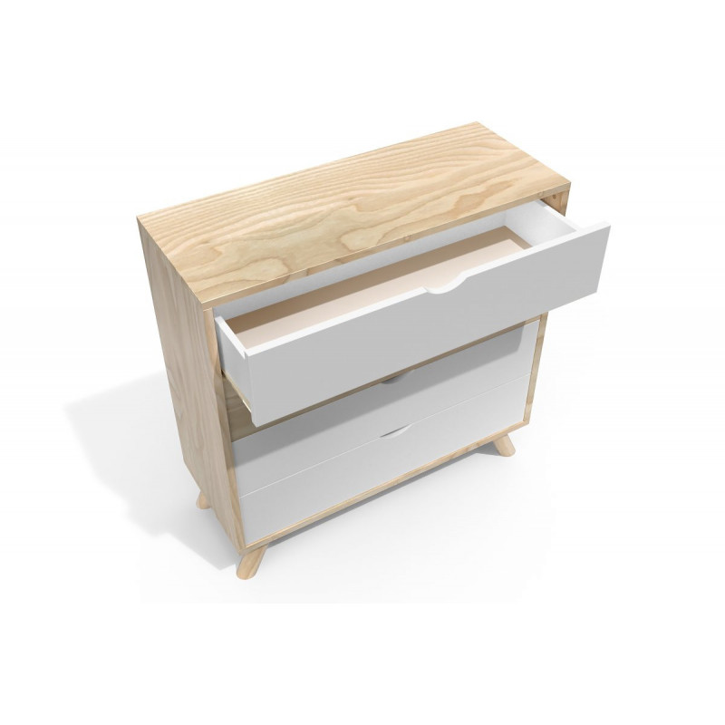 Lit viking style scandinave bois naturel