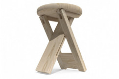 Sgabello pieghevole vintage in legno