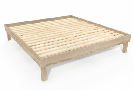 Cama queen size Confort180x200 de madera maciza