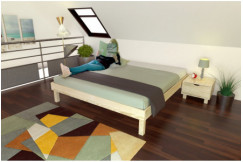 Letto matrimoniale 180x200 in legno massiccio Comfort