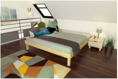 Queensize Bett 180x200 Massivholz Komfort