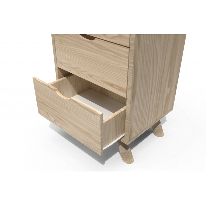 Chiffonnier Viking Scandinave bois brut à peindre