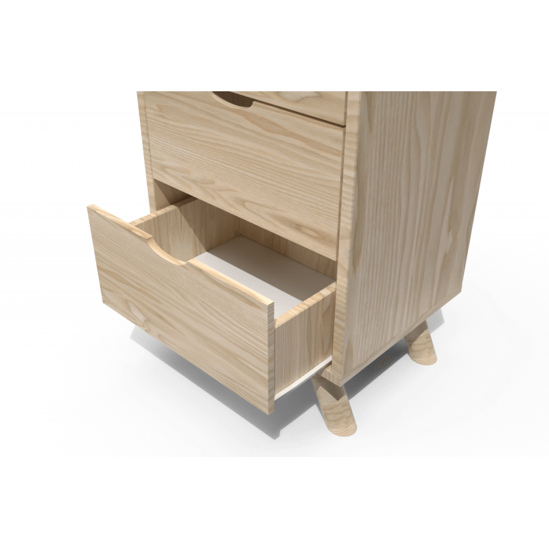 Chiffonnier Viking Scandinave bois brut à peindre