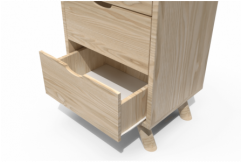 Skandinavische lumpenhändler Viking 5 Schubladen aus Massivholz