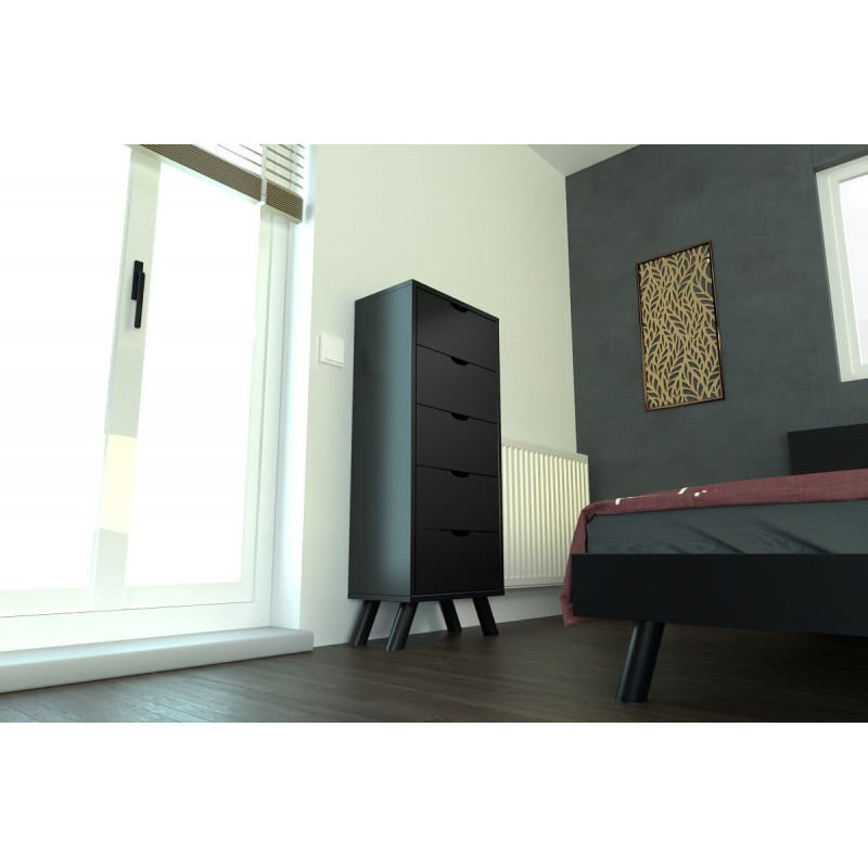 Chiffonnier Viking Scandinave bois brut à peindre