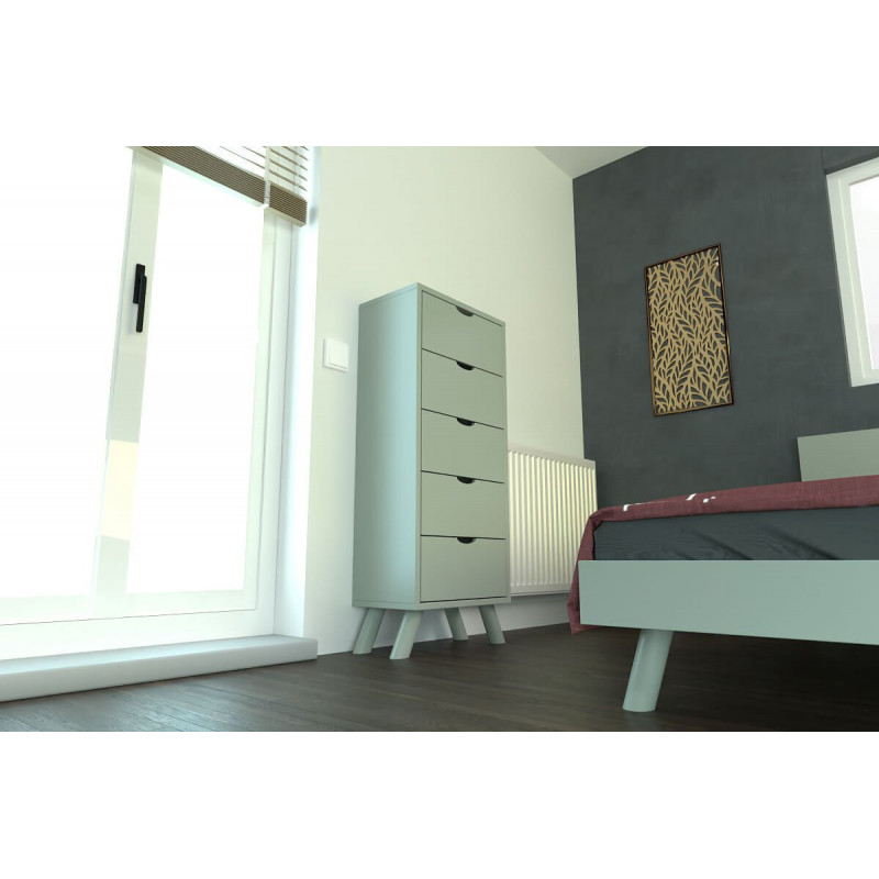 Chiffonnier Viking Scandinave bois brut à peindre