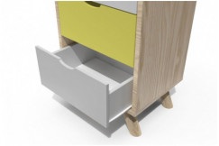 Chiffonnier Scandinave bois 5 tiroirs Viking