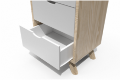 Chiffonnier Scandinave bois 5 tiroirs Viking