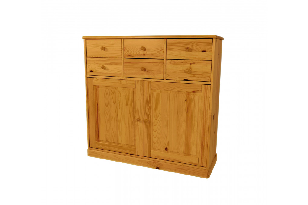 Aparador madera 2 puertas + 6 cajones Boreal