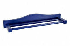 Kit de baño y aseo de madera azul