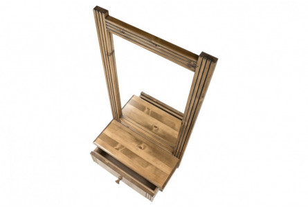 Wall mirror + 1 wooden drawer