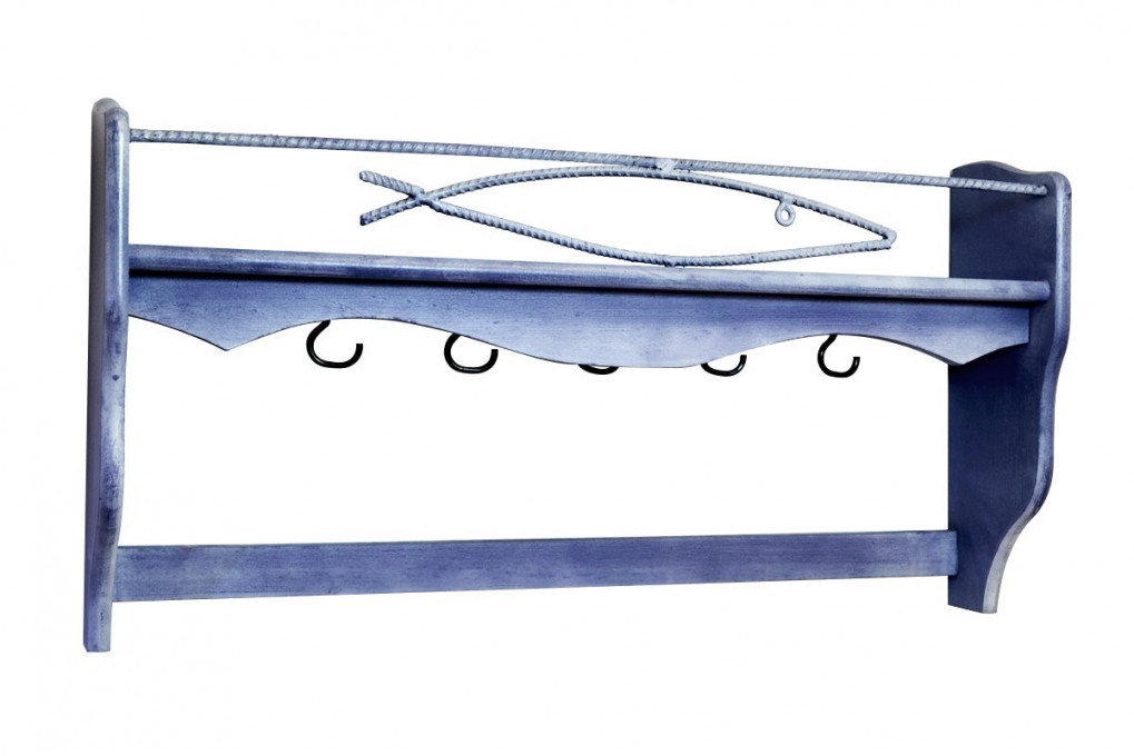 Porta casseruola legno blu