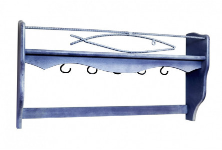 Porta casseruola legno blu