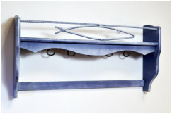 Porta casseruola legno blu