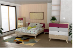 Commode Scandinave en bois massif Viking