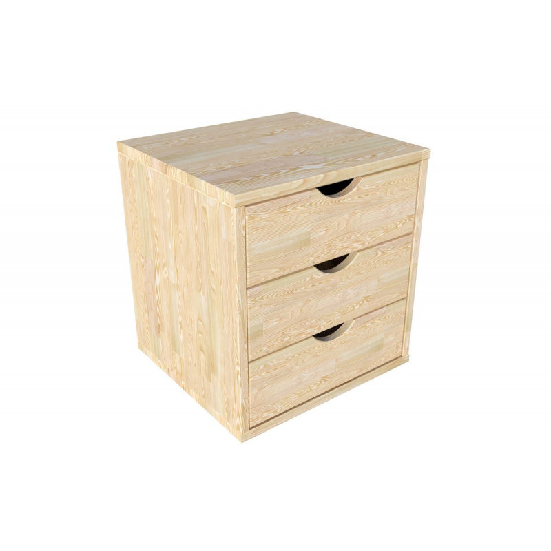 Block 3 drawers in solid wood