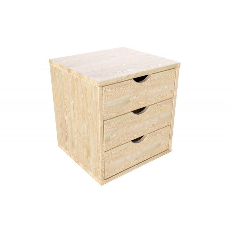 Block 3 drawers in solid wood