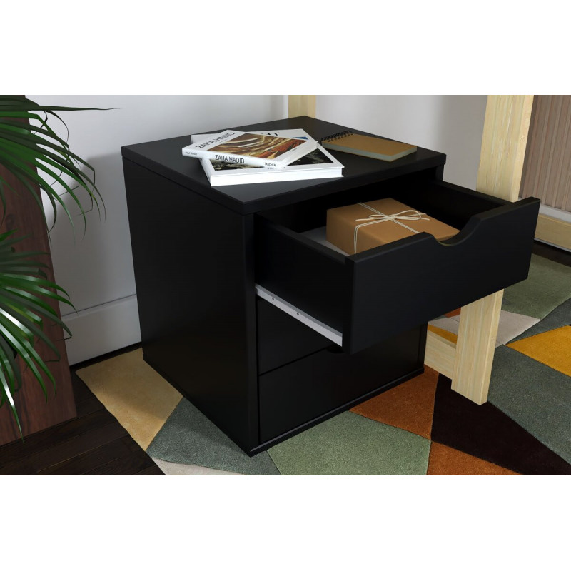 Bloc 3 tiroirs bois massif