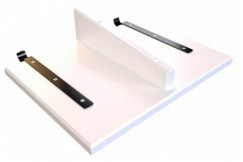 Comodino sospeso in legno con ganci