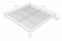 Kingsize Bett 200x200 Massivholz