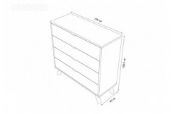 Commode Scandinave en bois massif Viking