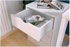 Cajonera escritorio de madera maciza 4 cajones