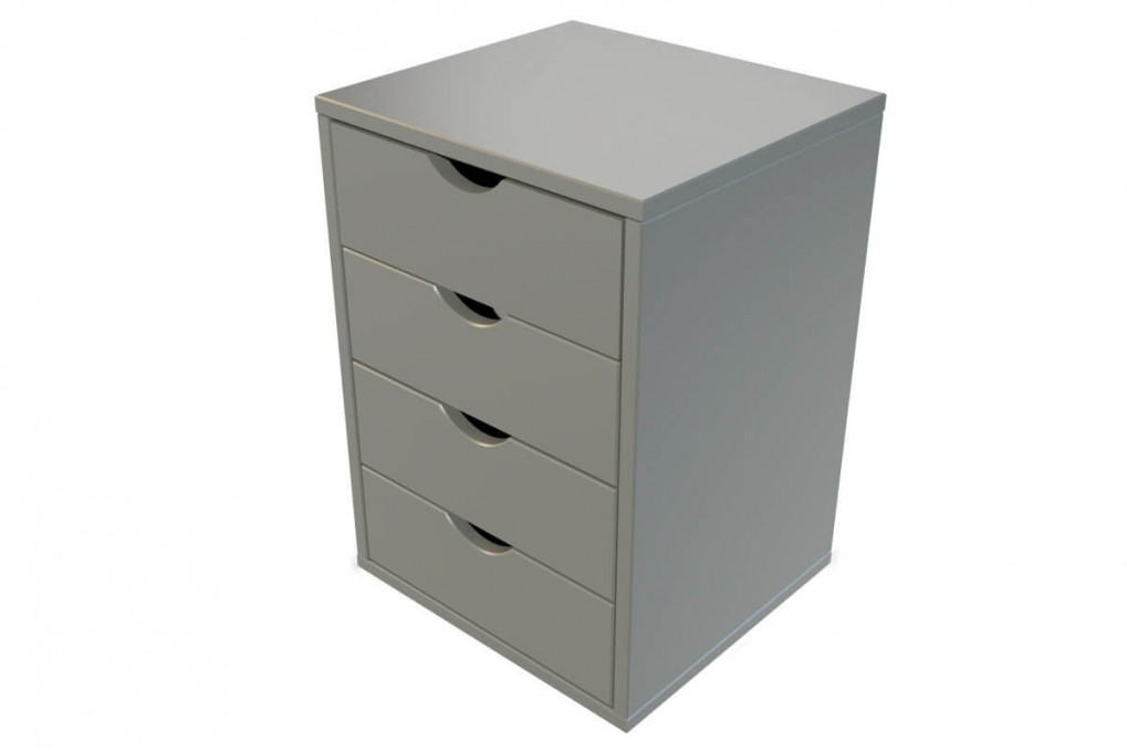 Caisson à tiroirs 4 en bois massif