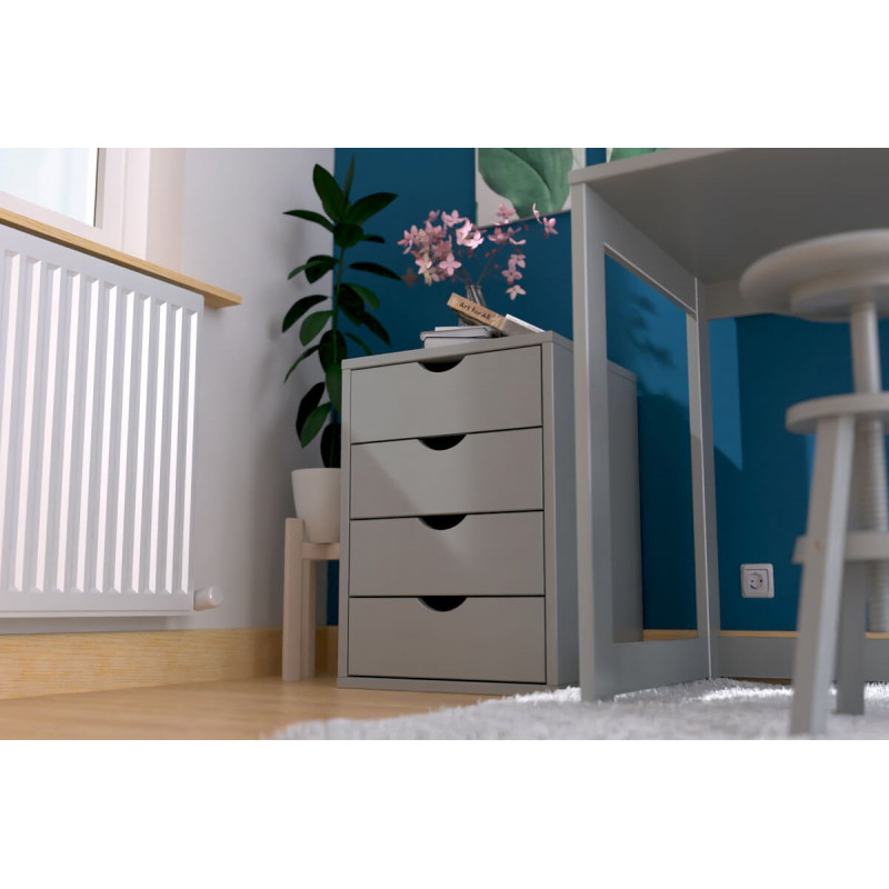 Caisson 4 tiroirs bois massif