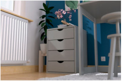 Caisson à tiroirs 4 en bois massif