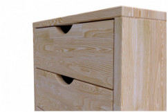 Cassettiera ufficio in legno massiccio 4 cassetti