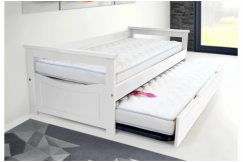 Ausziehbares bett 80x190 Topaze aus Massivholz