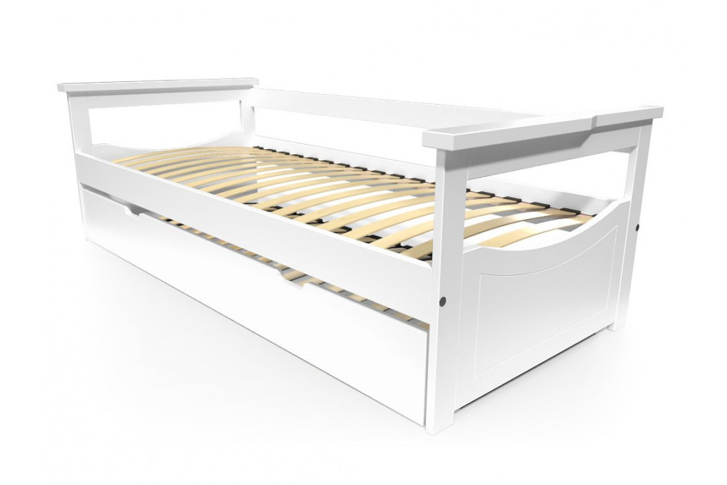 Ausziehbares bett 80x190 Topaze aus Massivholz