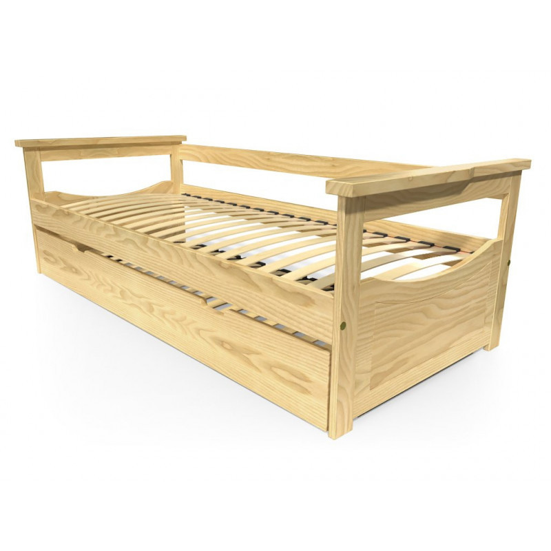 Lit Gigogne 90x190 Topaze Pin massif