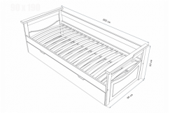 Cama nido 90x190 Topaze pino macizo