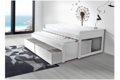 Cama nido 90x200 Maxi de madera + cajones